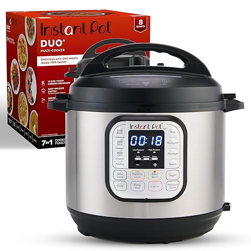Instant Pot Duo 7-in-1 Electric Pressure Cooker, Slow Cooker, Rice Cooker,  Steamer, Sauté, Yogurt Maker, Warmer Sterilizer, Includes App With Over 