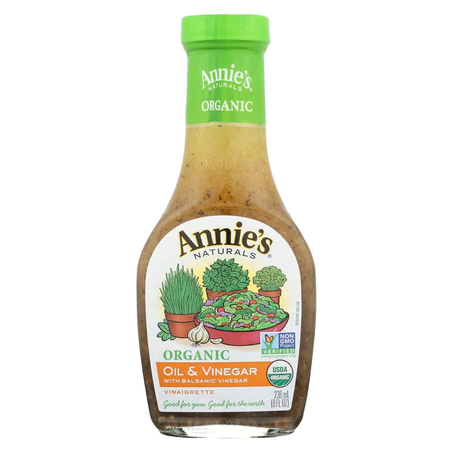 Annie's Naturals Dressing, Og, Oil and Vinegar, 8-Ounce (Pack of 6)