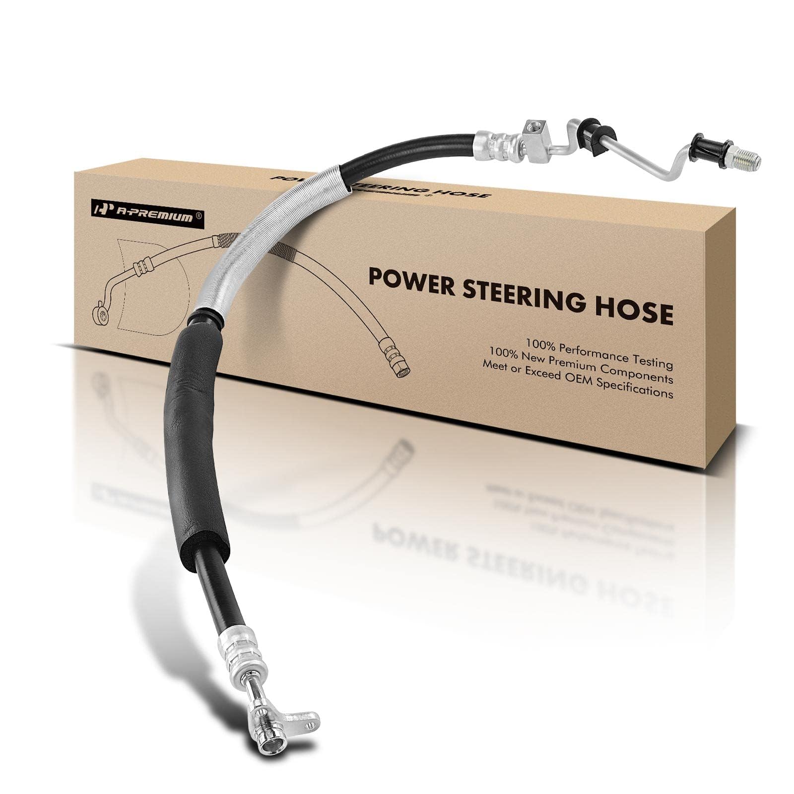 Photo 1 of A-Premium Power Steering Pressure Hose Line Assembly Compatible with Honda CR-V CRV 2002-2006, Element 2003-2011, L4 2.4L, Pump To Gear/Rack Pinion, Replace# 53713S9AA03, 53713S9AA04