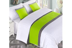 GZQIAWY Bedspreads Bed Runner Throw Bedding Single Queen King Bed Cover Towel Home Hotel Decorations,Grey-Green,45cm Cushion Cover (Only One Cover)