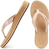 ONCAI Women's Flip Flops Comfortable Summer Beach Thong Sandals for Women with Cushion Walking Arch Support Yoga Mat Indoor Outdoor Soles