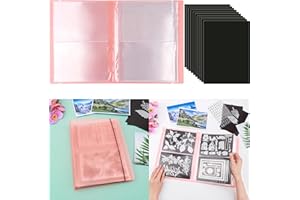 10 Pcs Magnetic Sheets and Storage Bags for Stamps and Dies Storage with Album Pocket, Stamp & Cutting Dies Die Cut Storage S