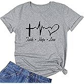 ROSEPARK Womens Graphic Cute Cotton Funny T Shirt Tees Gift Ideas