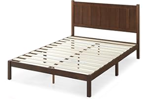 ZINUS Adrian Wood Rustic Style Platform Bed with Headboard, No Box Spring Needed, Wood Slat Support, Queen