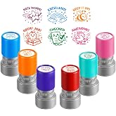 Teacher Stamps for Classroom, Self Inking Grading Stamps Set | Teacher Appreciation Gifts, Reward Stamps with Unicorn, Rainbow, Star, Elementary Essentials for Preschool Homeschool (6Pcs)