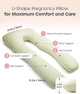 Nuliie Pregnancy Pillow U Shaped Full Body with Cooling Cover view 2