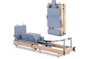 EgnFg Pilates Reformer Machine, Premium Foldable Pilates Reformer, Durable and Quiet, Pilates Equipment for Home Workouts with Reformer Accessories and Reformer Pilates Box…