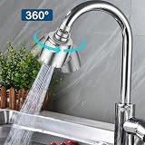 Vinabo 360° Swivel Faucet Aerator 2 Modes Silver Water-Saving Filter view 2