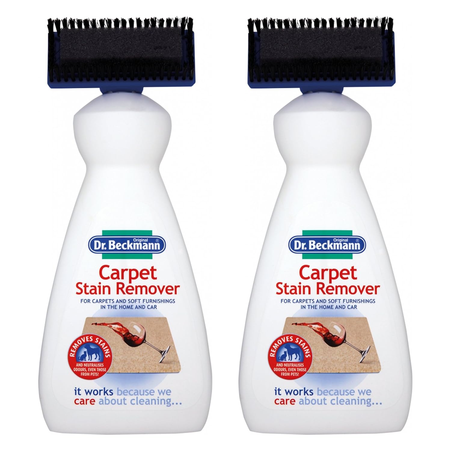 Dr Beckmann 2 X Carpet Stain Remover with Cleaning Applicator/Brush