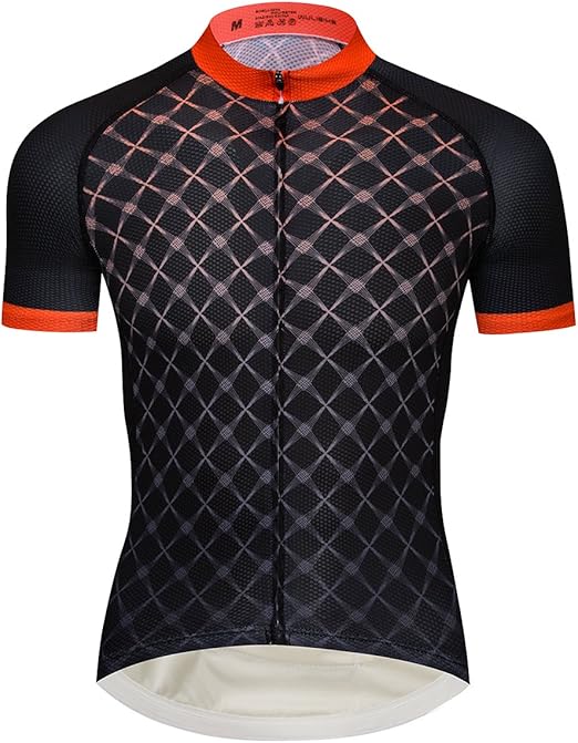 Men's Mesh Cycling Jersey Breathable Road Bike Short Sleeve