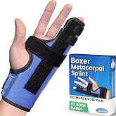 Metacarpal Finger Splint Hand Brace, Boxer Fracture Pinky Splint (XS/S) | Two Finger Brace for 4th or 5th Finger, Ulnar Gutter Splint Right Hand and Left