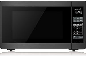 Panasonic NNSC688SC Genius Mid Size 1200W Inverter Microwave Oven, 7 Auto Cook Menus, Child Lock, 1.3 cu.ft, Black Stainless