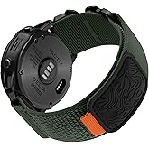 Bandletic Compatible with Garmin Fenix 8 51mm 7X 6X 5X Watch Band - 26mm Quick Fit Rugged Nylon Strap for Fenix 7X 6X Pro/5X Plus/3/3 HR/Instinct 2X Solar 3 50mm /Enduro/Quatix/Tactix/Epix Pro 2