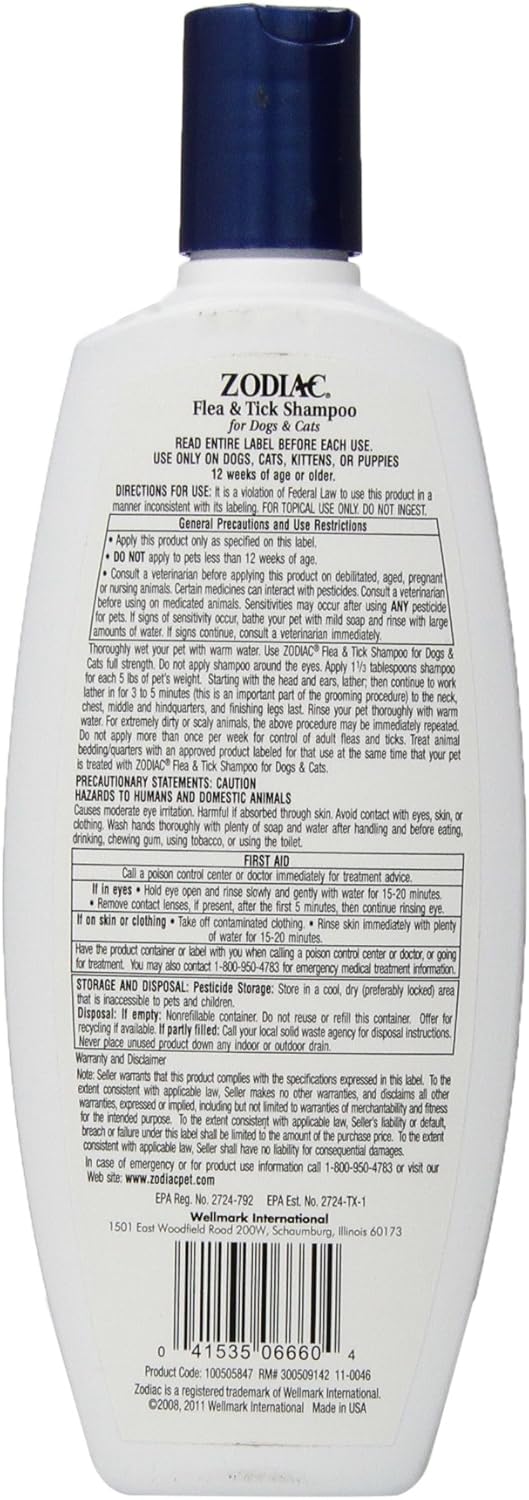 zodiac flea shampoo for dogs