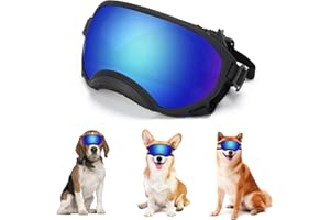 Flantor Dog Sunglasses, Large Dog Sunglasses Dog Goggles UV Protection Pet Glasses with Adjustable Strap for Large and Medium Dog