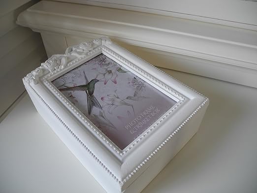 Sil Schmuckdose Fotobox Box Aufbewahrung Foto Schmuck Weiss Bilderrahmen Fotorahmen Foto Rahmen Holz Vintage French Shabby Chic Amazon De Kuche Haushalt