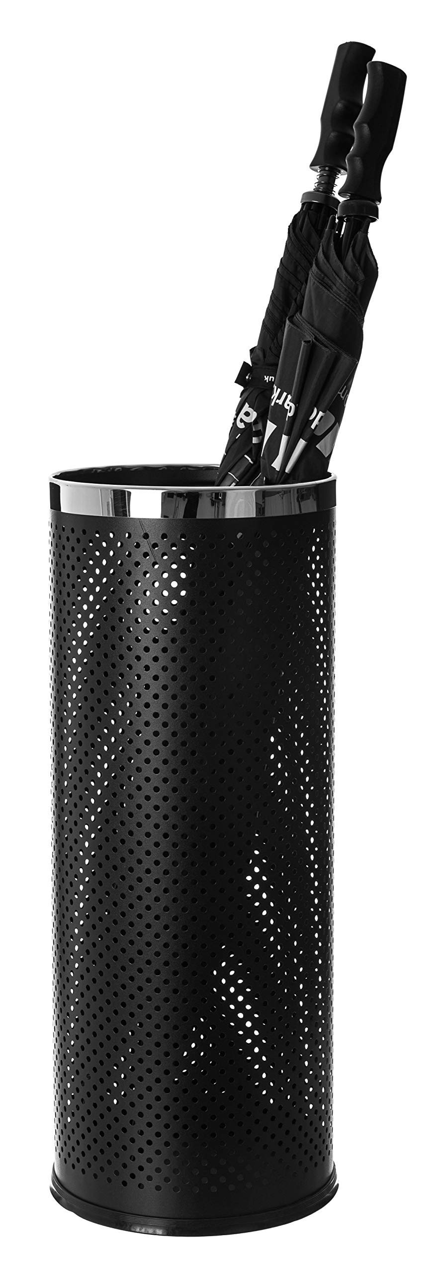 Costello Black Metal Umbrella Stand Walking Stick holder Porch hallway office