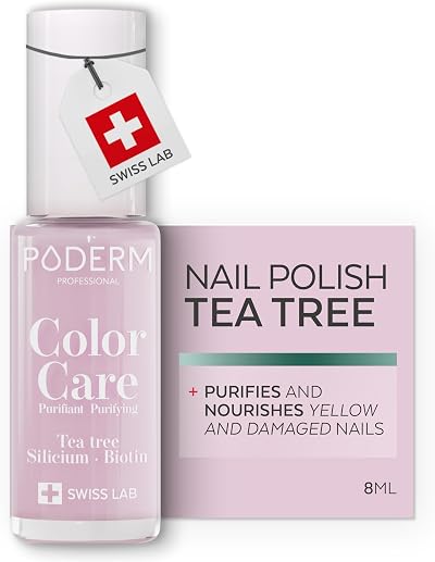 PODERM Nail Polish with Tea Tree Baby Pink 8ML Podiatrist Created