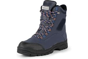 ZDSMZZLY Waterproof Snow Boots for Men - Men's Winter Boots, Warm Fur Lined Men's Snow Boots Slip Resistance Lightweight for Outdoor Hiking Work