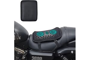 Lwuckbarrt Motorcycle Gel Seat Cushion Universal Motorcycle Seat Cushion with 3D Honeycomb Breathable Shock-Absorbing Gel Seat Pad for Comfortable Rides