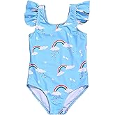 LIZENS Girls Swimwear One Piece Swimsuit Toddler Cute Beach Bathing Suit