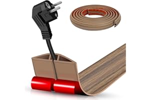 DBHXXMB-HH Floor Cord Cover Self Adhesive Cord Hider Floor 10FT Floor Cable Management Power Cord Protector Floor Electric Cord Covers for Offices,Gym,Exhibitions, Cable Cavity:0.39"(W) x0.27(H) Woodsmokedbrown