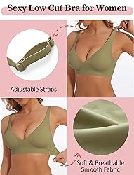 Deep V Bra Low Cut Sexy Push Up Bralettes for Women