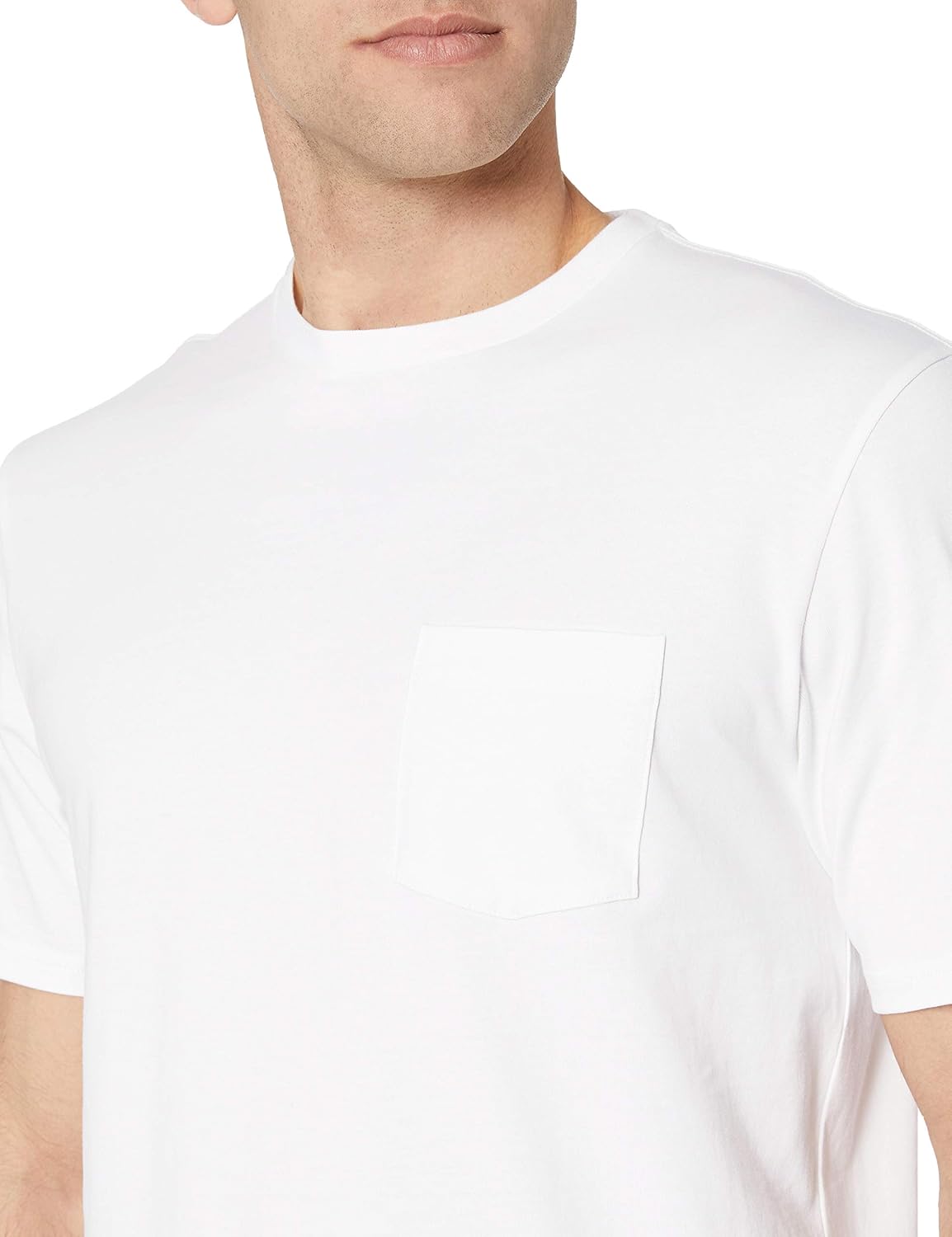  Essentials Men's 2-Pack Loose-Fit Short-Sleeve Crewneck Pocket T-Shirt: Clothing