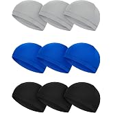 SATINIOR 9 Pieces Cooling Skull Caps Helmet Hard Hat Liner | Helmet Liner for Men Women, Sweat Wicking Cooling, Cycling Running Beanie, Moisture Control, Bald Friendly Summer Sports