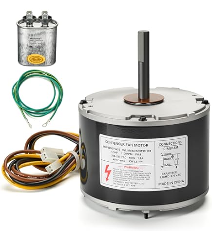 Carrier Condenser Fan Motor AIVWUMOT Condenser Fan Motor 110 HP 208-230 Volt Belarus Ac Fan Motor Outside Unit