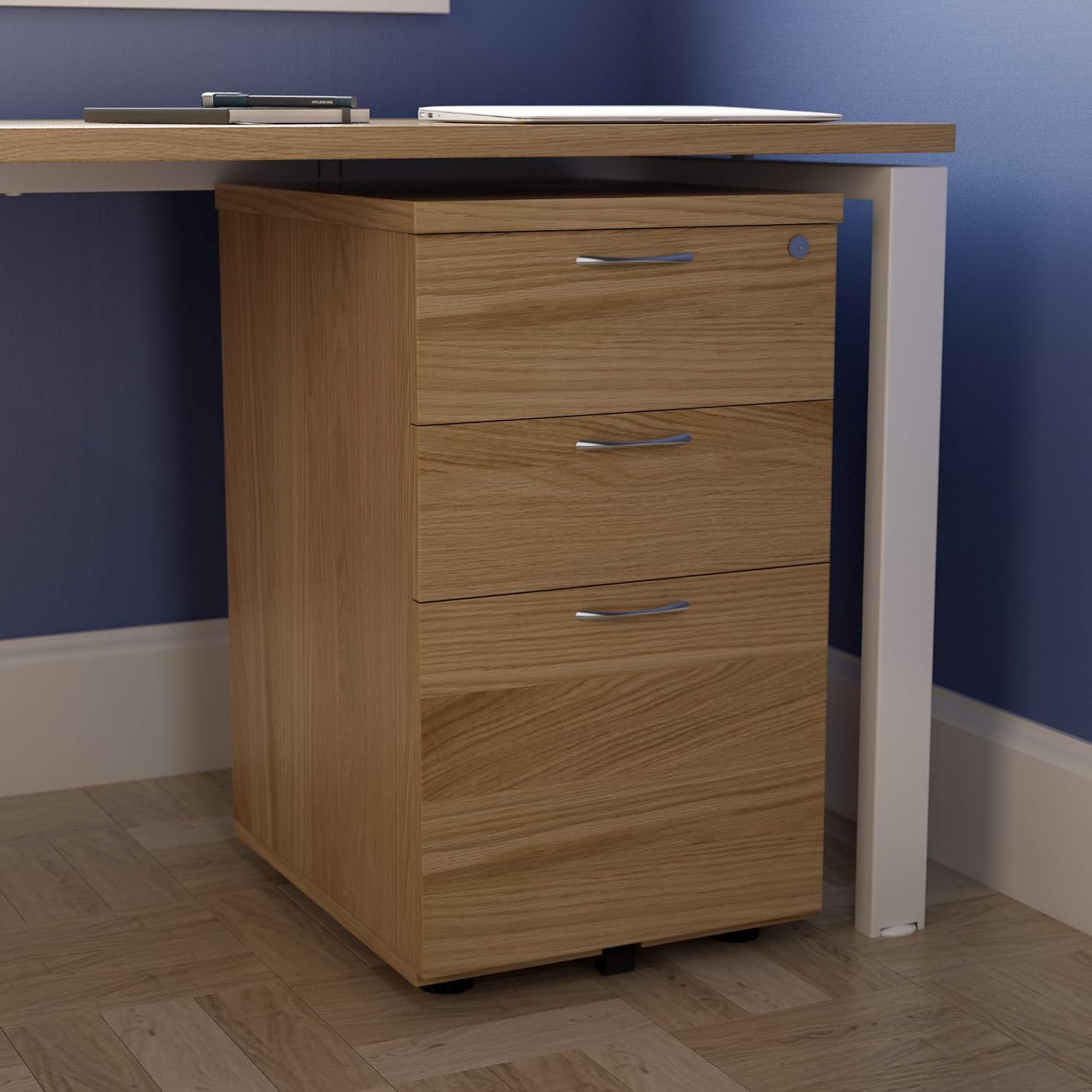 Office Hippo Heavy Duty Pedestal Filing Cabinet, File Cabinet, Office Cabinet with Anti-Tilt Mechanism - Image 3