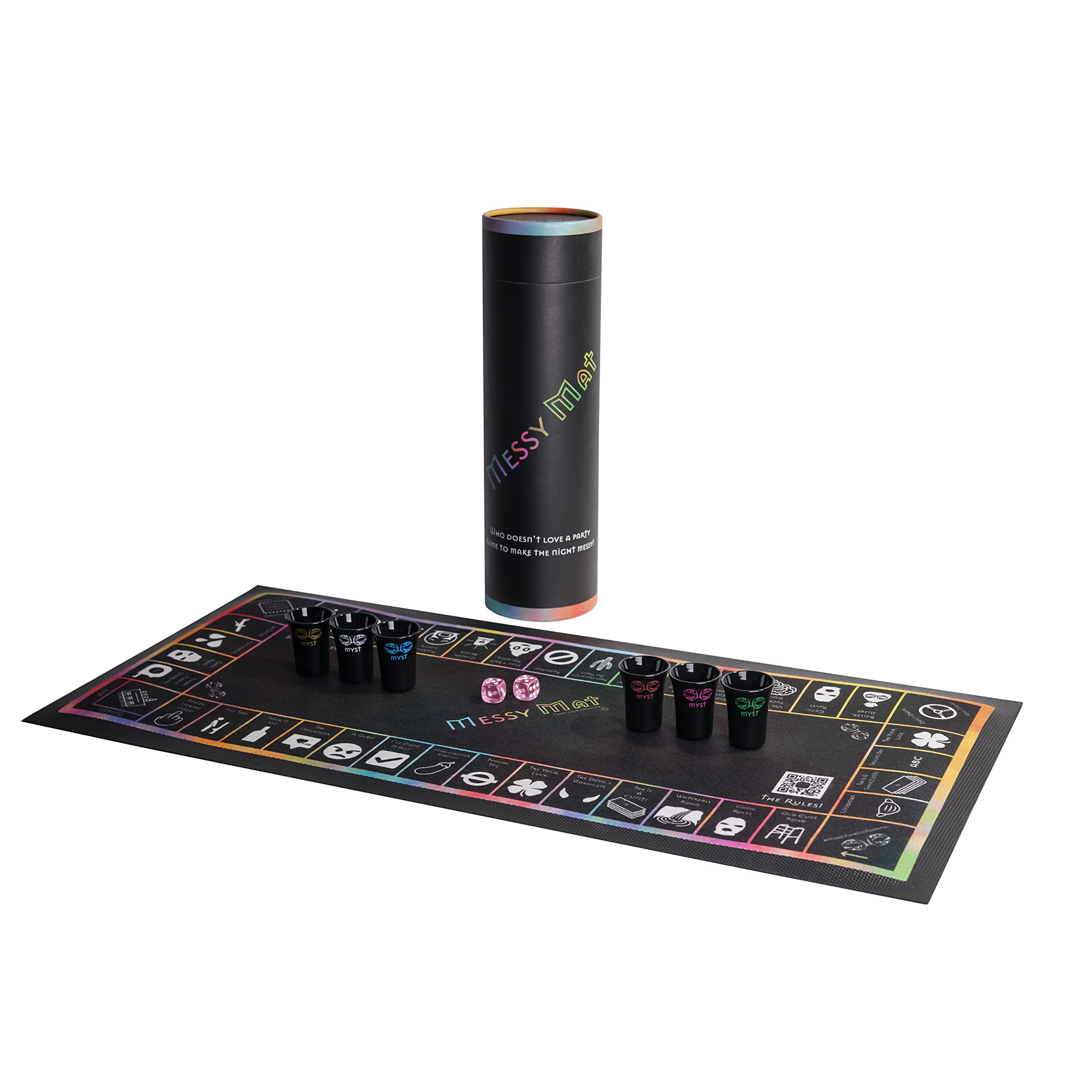 The Messy Mat - The Unique Party Game - Get Messy Tonight - Great for Birthdays, Stag & Hen Parties - for 2-6 Players