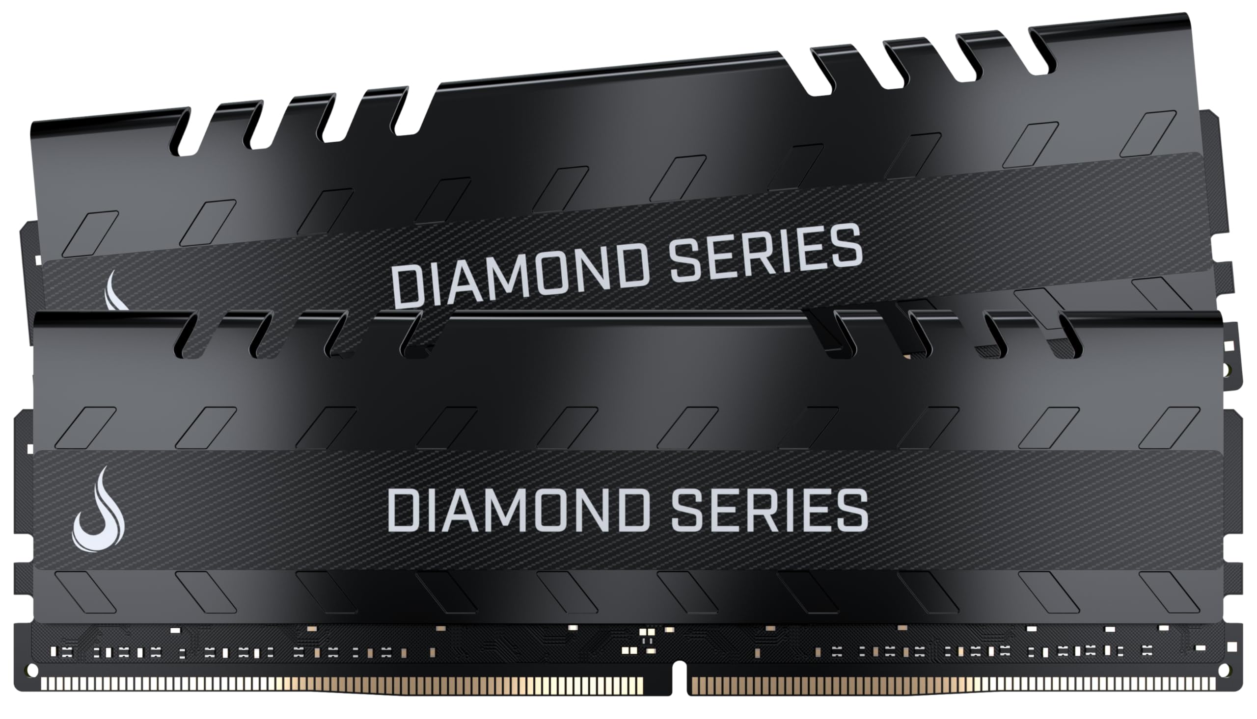 Photo 1 of Memory Gamer heatsink Rise Mode USA Diamond Black 32gb (2X 16gb) 3200MHz CL16 1.35V Desktop DDR4