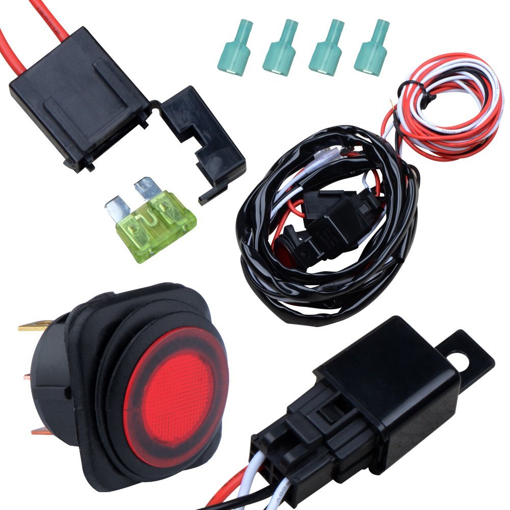 Nilight Off Road ATV Jeep LED Light Bar Wiring Harness Kit ... wiring harness led light bar 