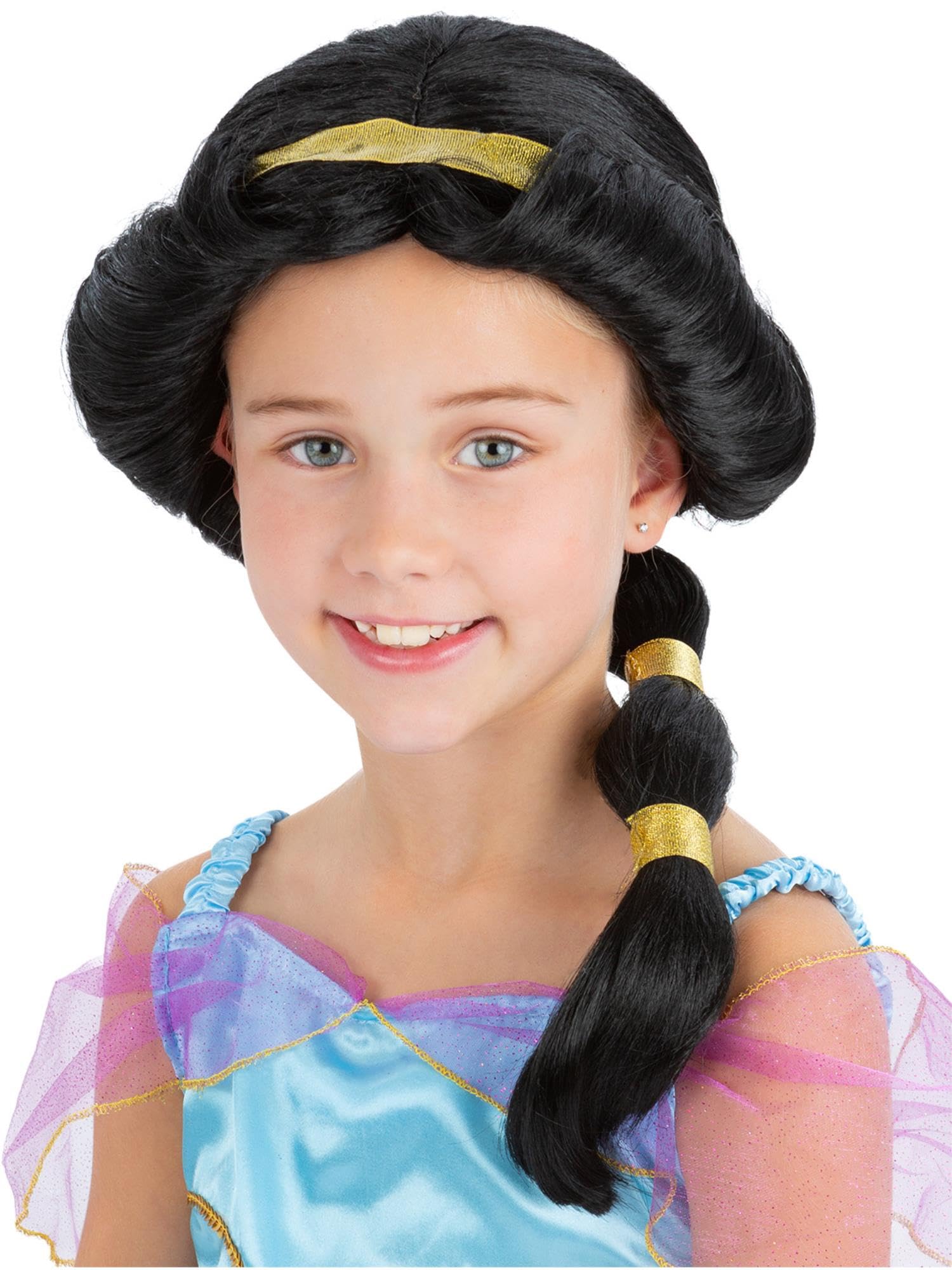 Smiffys Girls Arabian Princess Wig, Girls Fancy Dress, Child Dress Up Wigs