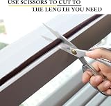 fowong Self-Adhesive Door Window Frame Brush Seal Weatherstrip 4.9 m Brown view 4