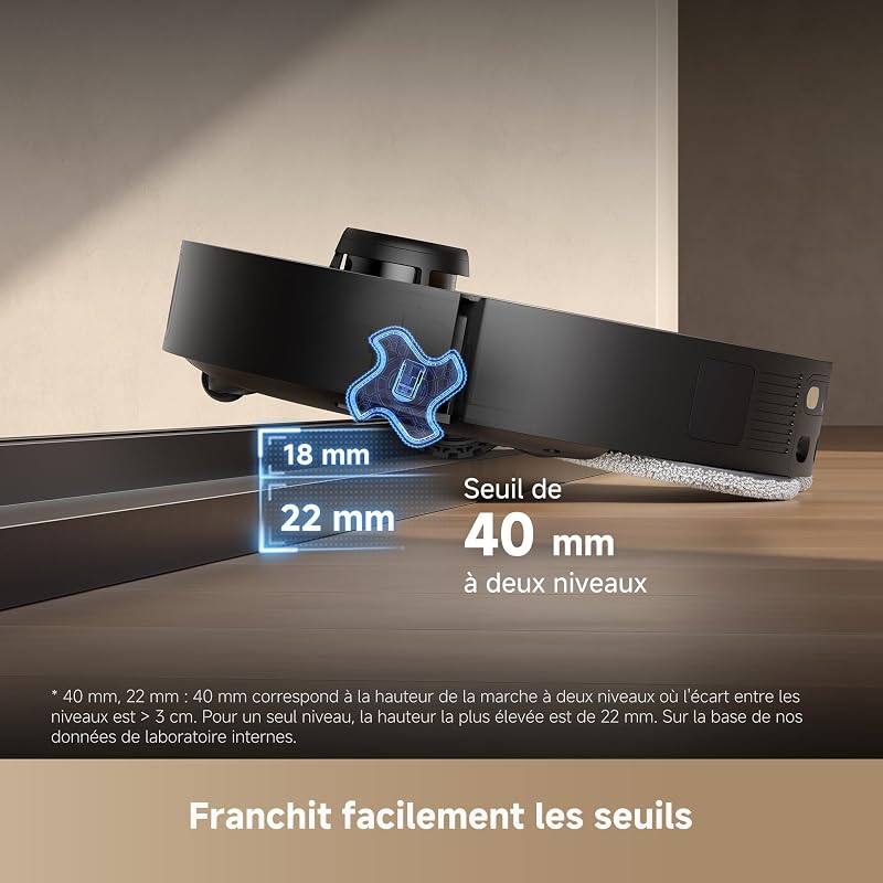 L40s Pro Ultra Robot Aspirateur Laveur avec Aspiration 19 000 Pa