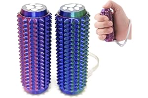 MARSABALL 2PCS Little Ouchies Pain Fidget, Pain Stim Tool Spiky Sensory Fidget Toys For Adults Anxiety Relief, Portable ADHD Autism Clicker, Grippie For Focus & Skin Picking, Stress Relief Gift For Teens - Blue