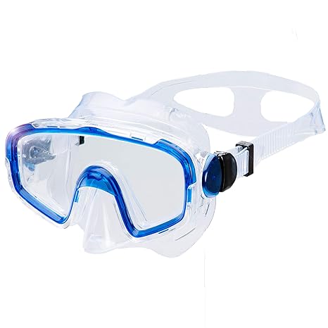 AQUAZON SHARK Junior Medium Schnorchelbrille, Taucherbrille, Schwimmbrille, Tauchmaske für Kinder, Jugendliche von 7-14 Jahre