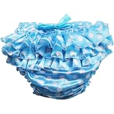 Haian ABDL Rhumba PVC Satin Ruffled Plastic Pull-On Trousers (Blue, L)