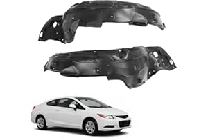 JMTAAT Front Pair Fender Liner Inner Panel Compatible with 2012-2015 Honda Civic Replacement for 74101TS8A10 74101TS8A20 Whee