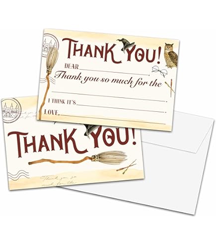 Amazon.com: Wizard Thank You Cards - 10 Thank You Note Cards