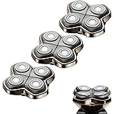 Shaver PRO 4 Head Replacement Blades - Compatible with Skull Shaver Pitbull, Butterfly Kiss Pro & Palm Shaver - Electric Shaver & Head Shaver Blade for Bald Head Shavers for Men/Women(3 Packs)
