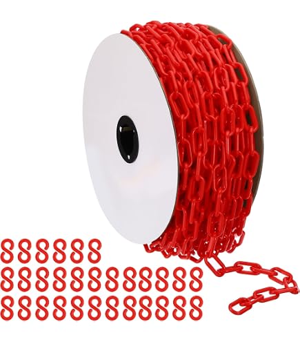 PATIKIL Chaîne De Signalisation En Plastique - Maillons De Chaîne En PATIKIL Chaîne De Signalisation En Plastique - Maillons De Chaîne En