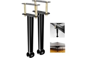 RUIRU BRO Adjustable Bed Frame Support Legs,Metal Bed Center Slat Heavy Support Leg,UPGRADE Under Bed Support, Bed Slat Reinforcement Kit,Bed Support Legs for Bed Frame Replacement,More Stable, More Quiet(2pcs)