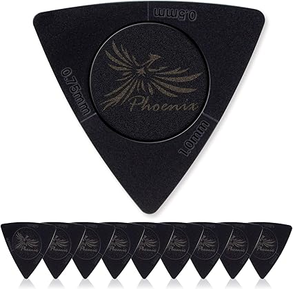 Amazon Phoenix ギター ピック 3in1 10枚セット 3way 3方向３種厚み 滑り止め エレキギターピック アコースティックギターピック ギターピック 楽器