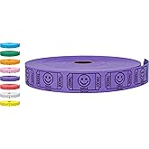 Tacticai 2000 Smile Raffle Tickets, Single Roll, Purple | 8 Color Options, Premium Cardstock, Clean-Tear Perforations, for Events, Fundraisers &amp; Prizes &mdash; Proudly Made in USA