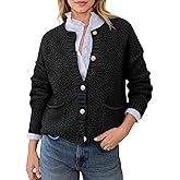 Saodimallsu Womens Fall Cardigan Soft Long Sleeve Button Up Cardigans Fuzzy Chunky Knit Sweater Coat with Pockets 2025