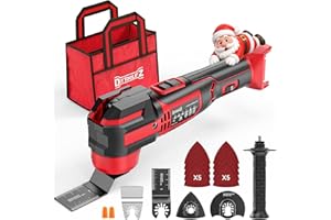 Cordless Oscillating Tool Compatible with Milwaukee 18V Battery(No Battery), 21,000 OPM Upgraded Brushless 18V Oscillating Multi-tool with 6 Speed, LED Light, DIYtoolifz 4.5° Oscillating Tool for Wood