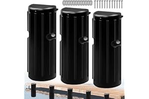 Dock Bumper Fender - Heavy Duty Boat Dock Bumpers for Edge & Side 3Pack-Black